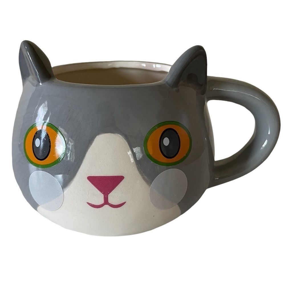 STREAMLINE Ceramic Kitty Cat Face Cup Mug